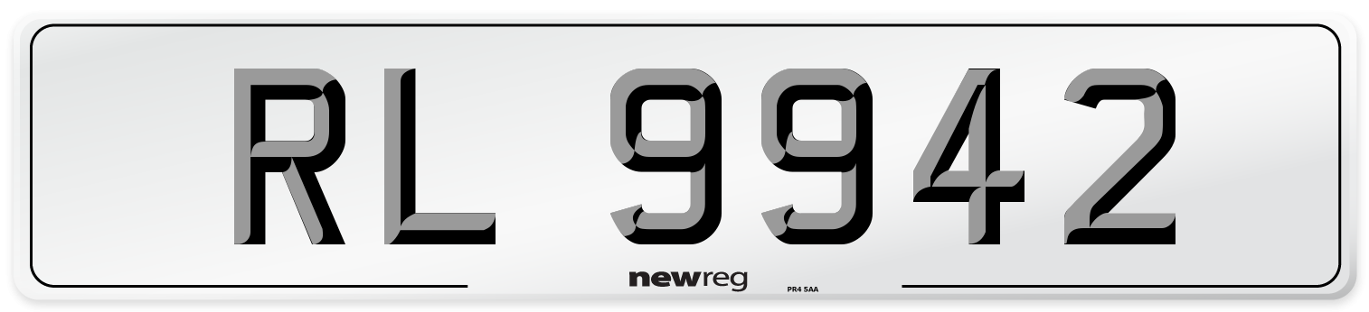RL 9942 Number Plate from New Reg